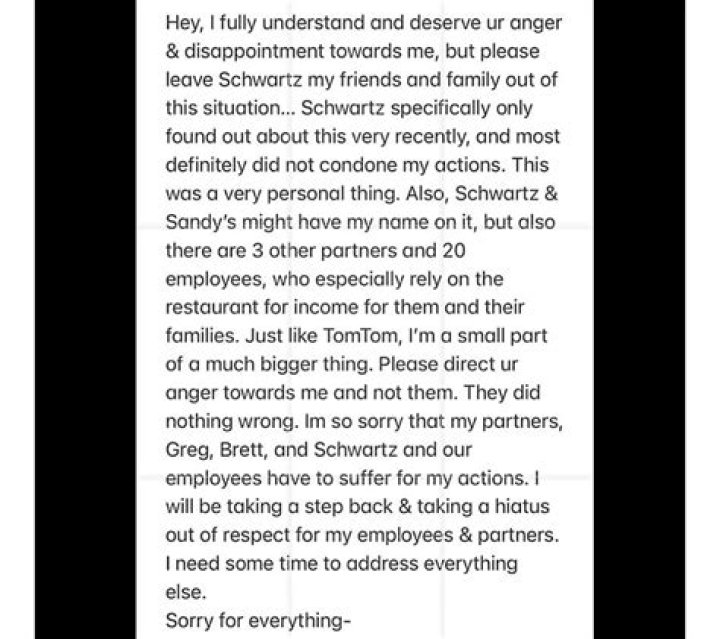 Tom Sandoval Releases Statement Amid Cheating Allegations