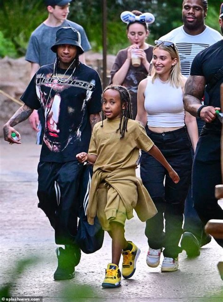 Tyga and ex Camaryn Swanson at Disneyland with his son six months after his domestic violence arrest