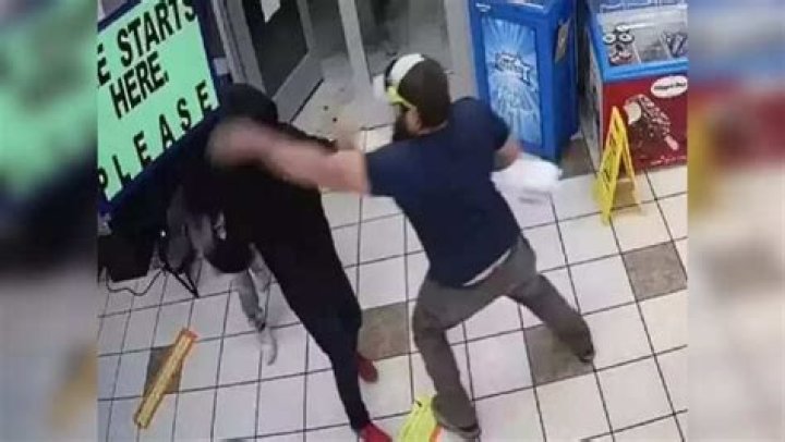 Video shows Marine veteran single-handedly disarming robber at gas station in Arizona