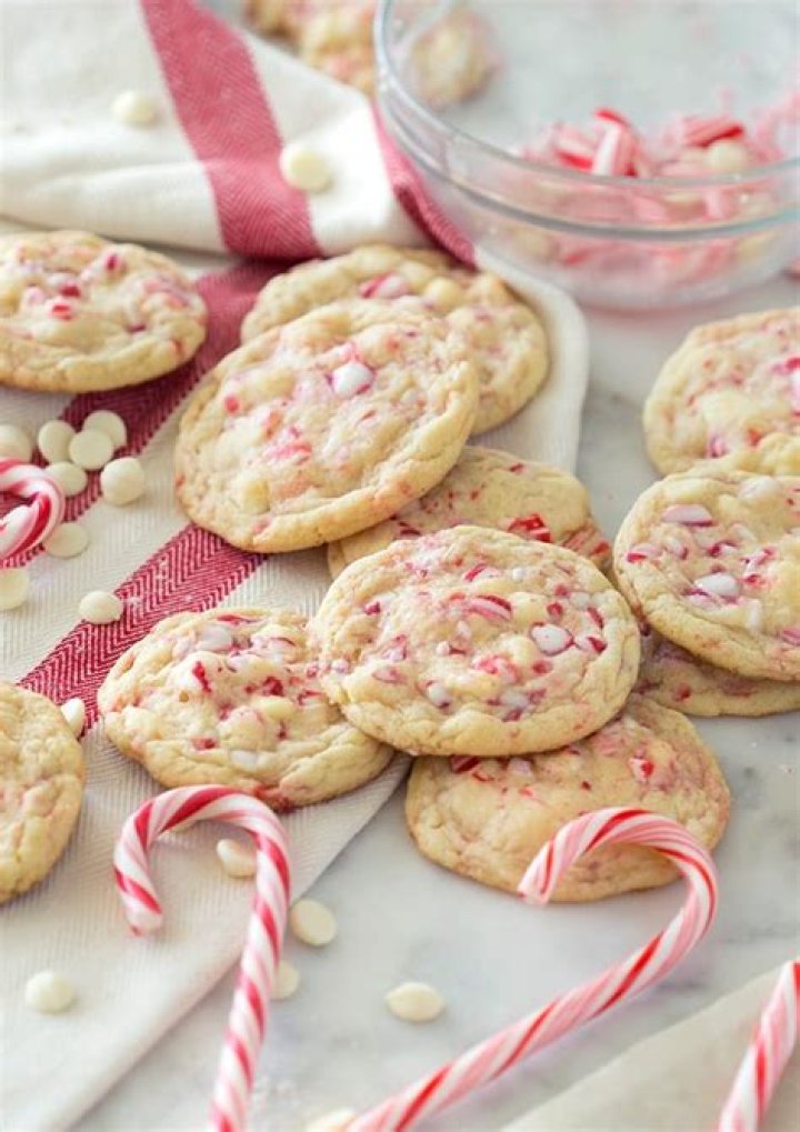 White Chocolate Peppermint Cookies - Celebrating Sweets